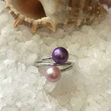 Load image into Gallery viewer, M 39 Sterling Silver Double Swirl and Double Mount Ring