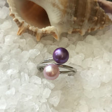 Load image into Gallery viewer, M 39 Sterling Silver Double Swirl and Double Mount Ring
