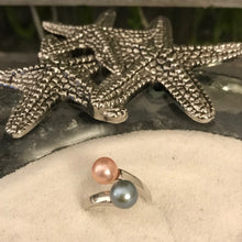 Load image into Gallery viewer, M 29 Double Pearl Ring Sterling Silver