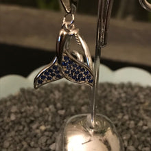 Load image into Gallery viewer, M 52 Mermaid Tail Pendant Swarovski Blue Crystals