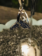 Load image into Gallery viewer, M 52 Mermaid Tail Pendant Swarovski Blue Crystals